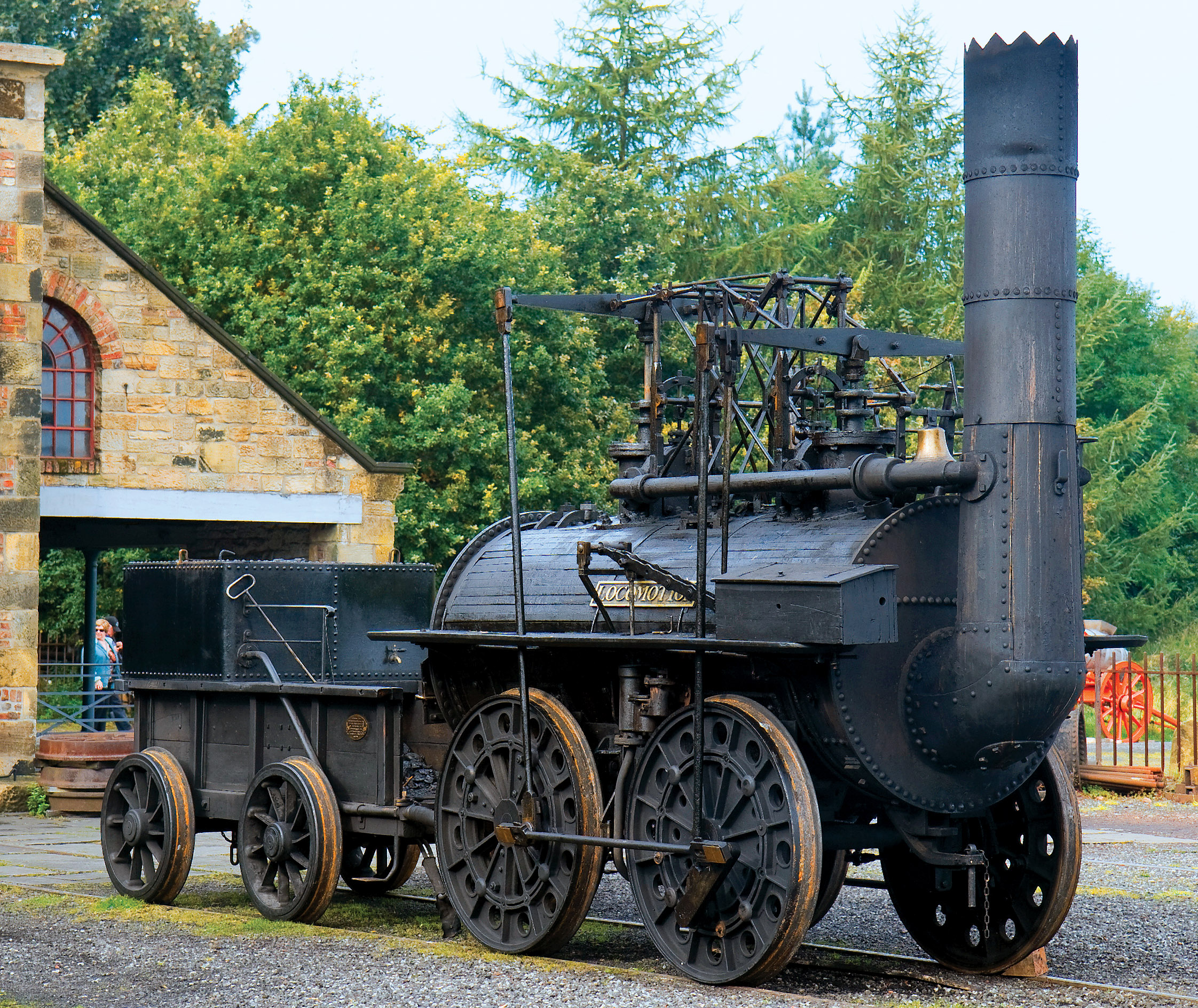 "Locomotion" George'a Stephensona - jedna z najsłynniejszych lokomotyw parowych